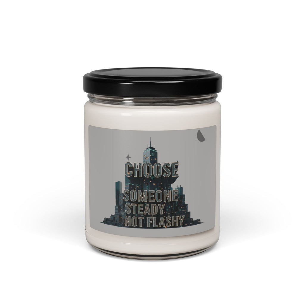 Neo‑Deco Chrome Geometry Candle.
