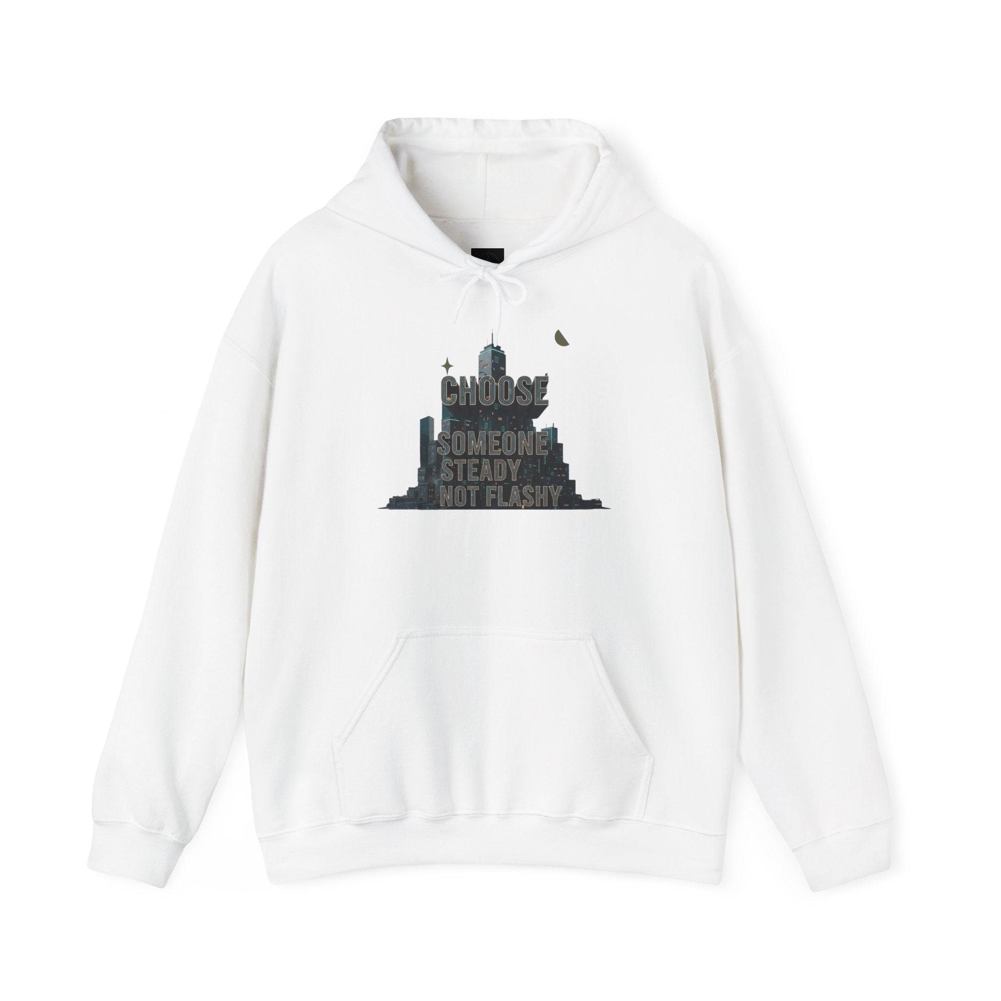 Neo‑Deco Chrome Geometry Hoodie | Art Deco pattern, chrome accents