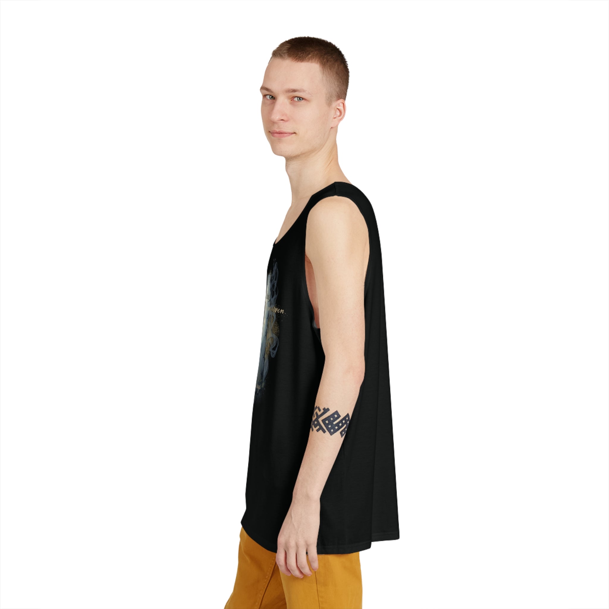 Mens Tank Top — Dark Gothic Moon Graphic Sleeveless Shirt