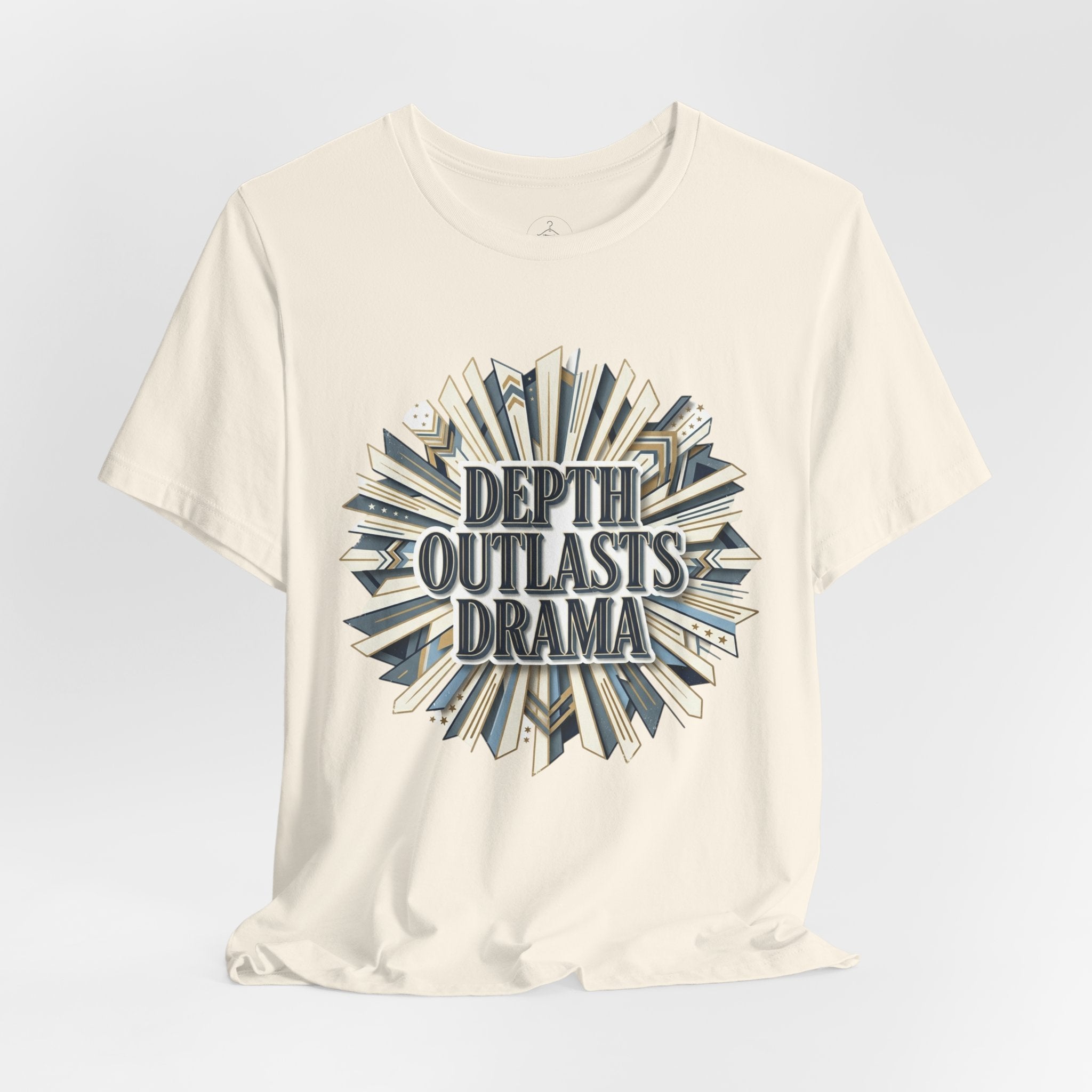 "Depth Outlasts Drama" Retro Burst Graphic Tee