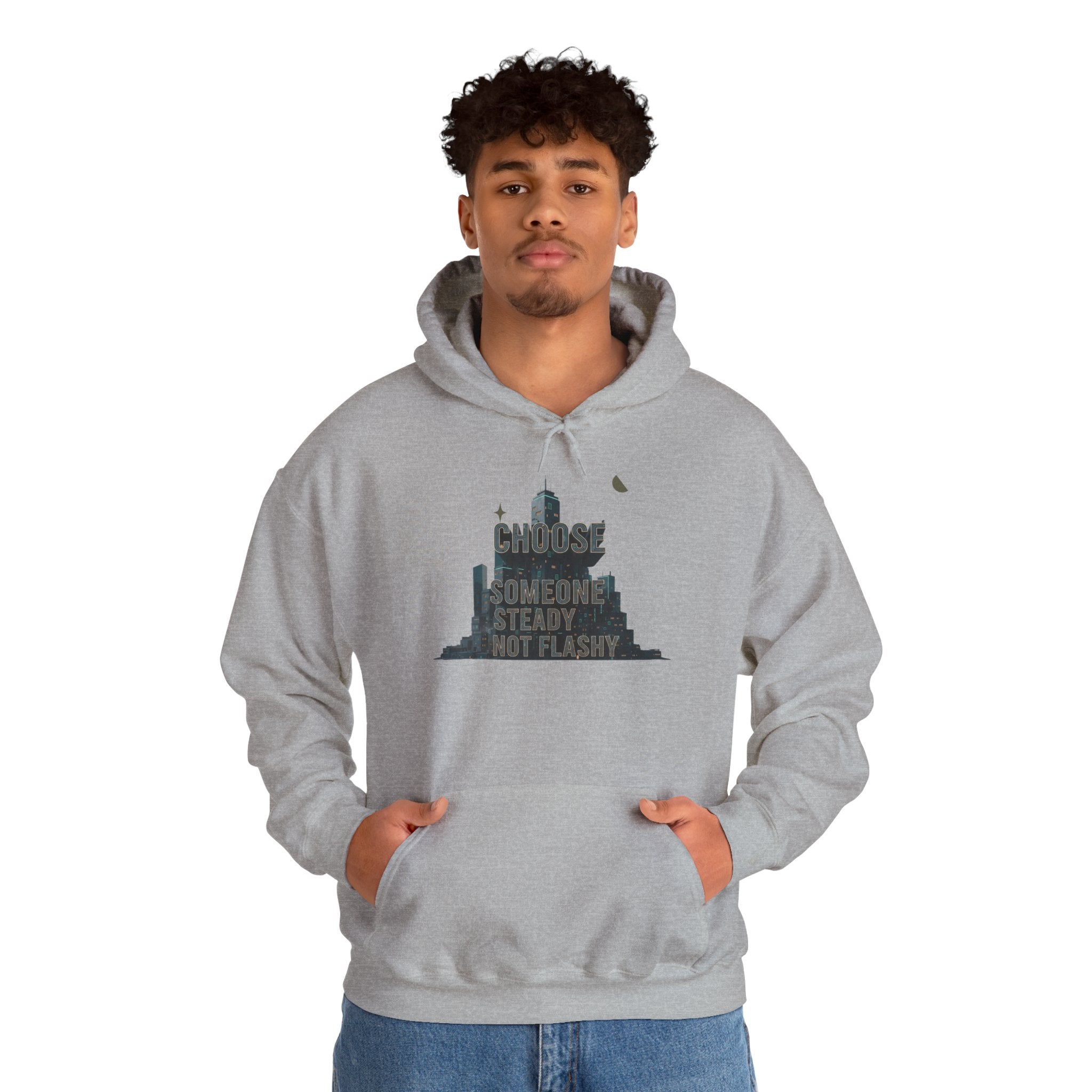 Neo‑Deco Chrome Geometry Hoodie | Art Deco pattern, chrome accents