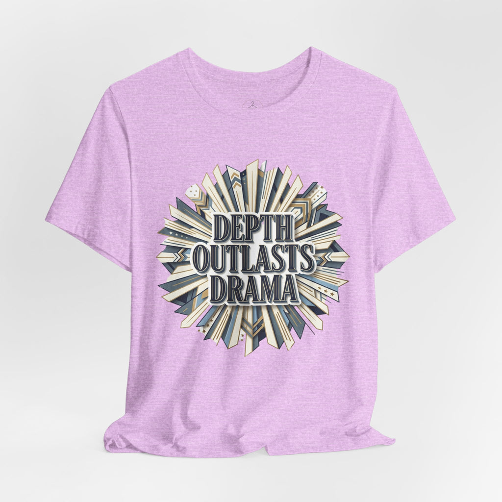 "Depth Outlasts Drama" Retro Burst Graphic Tee