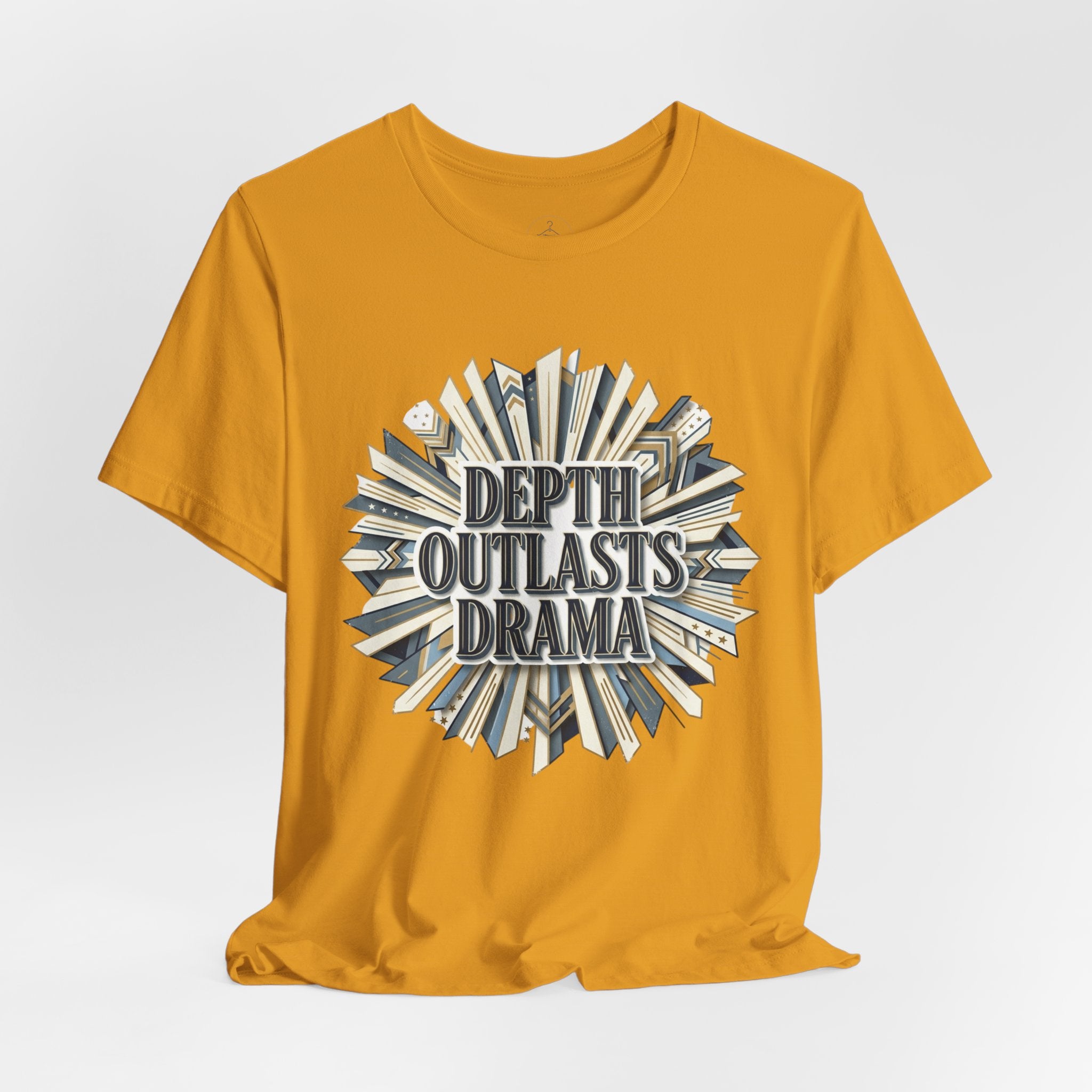 "Depth Outlasts Drama" Retro Burst Graphic Tee