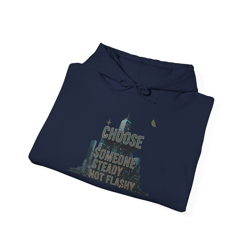 Neo‑Deco Chrome Geometry Hoodie | Art Deco pattern, chrome accents