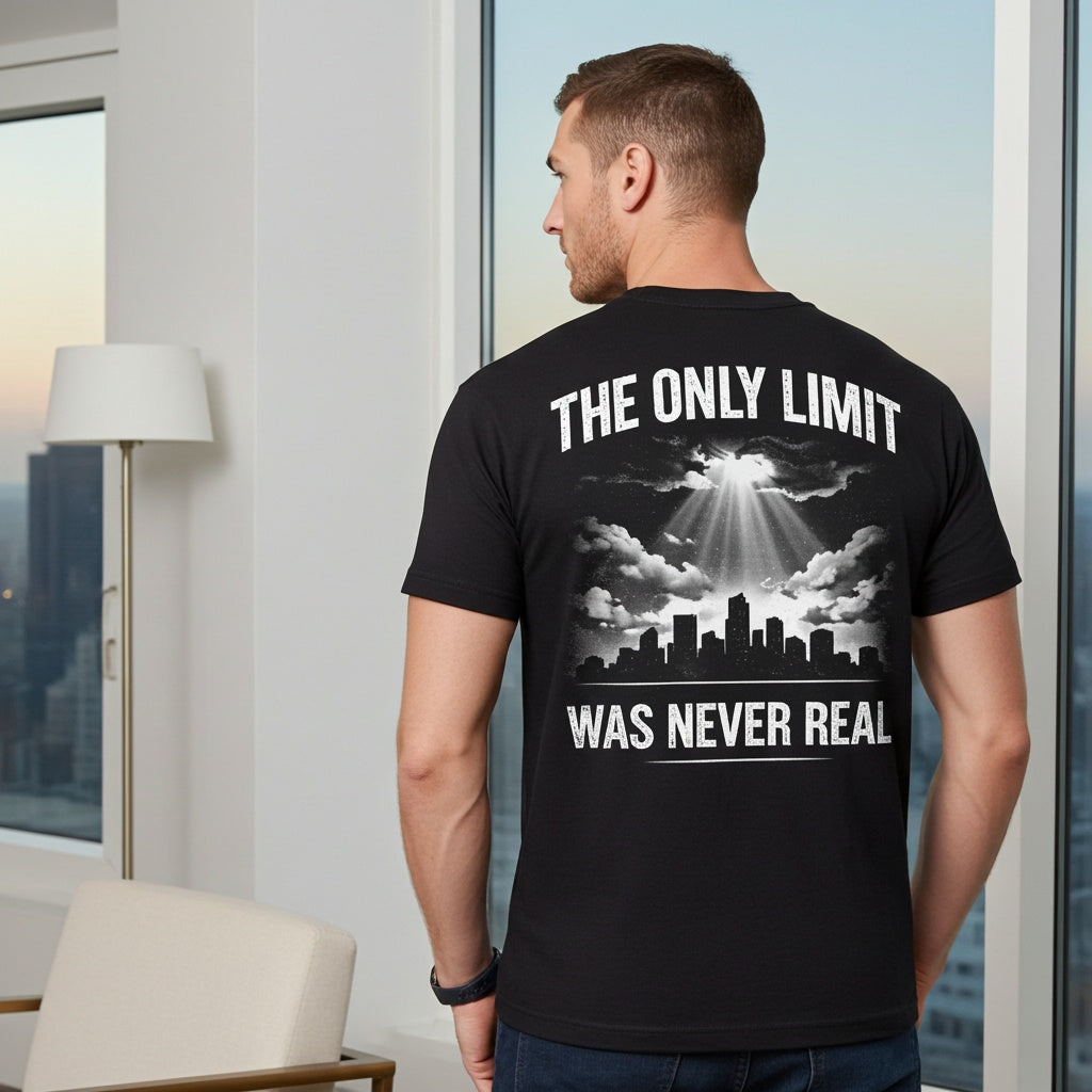 "No Ceiling / The Only Limit Was Never Real" Inspirational Graphic Tee