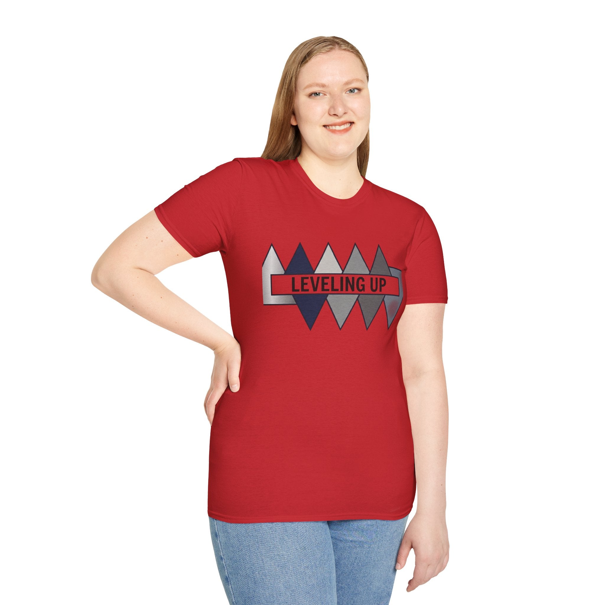 'Leveling up' Geometric Arrow Graphic t-shirt