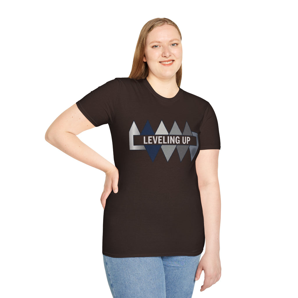 'Leveling up' Geometric Arrow Graphic t-shirt