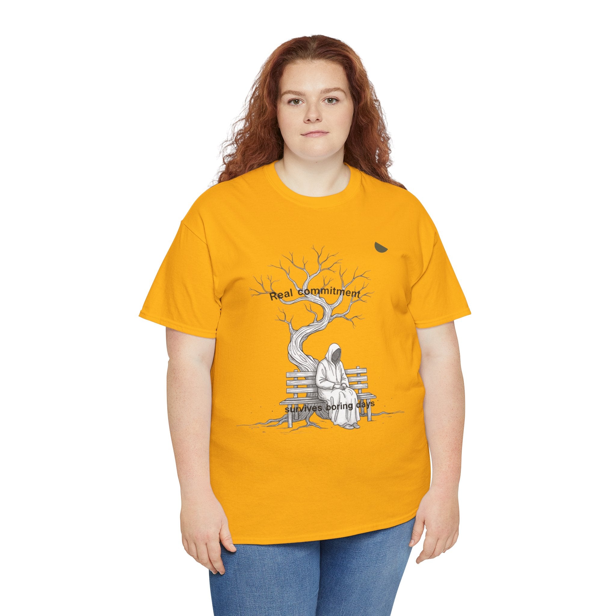 Real commitment Tee — 'Feel Something' Graphic Cotton T-Shirt